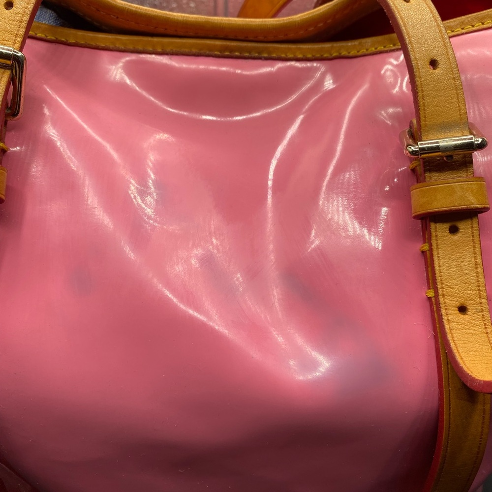 661 Dooney&Bourke pink patent tote Preowned PROJECT BAG###### - Picture 8 of 13